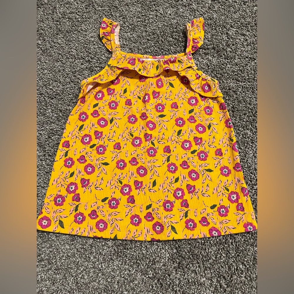 Carter’s girls tank top. Orange floral. Sz 7